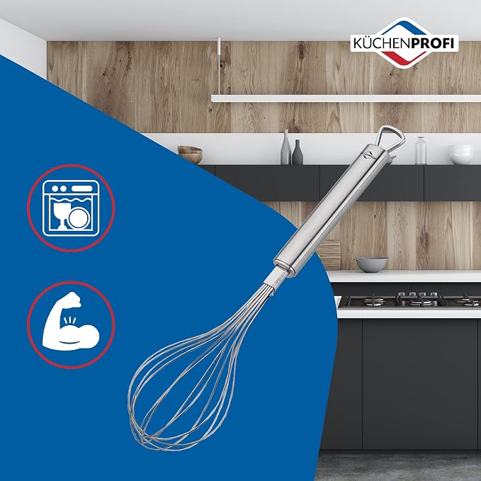 Küchenprofi Stainless Steel Parma Balloon Whisk, Hand Whisk for Eggs, Batter, and Dough, Metal Whisk for Kitchen Use, 12 Inches