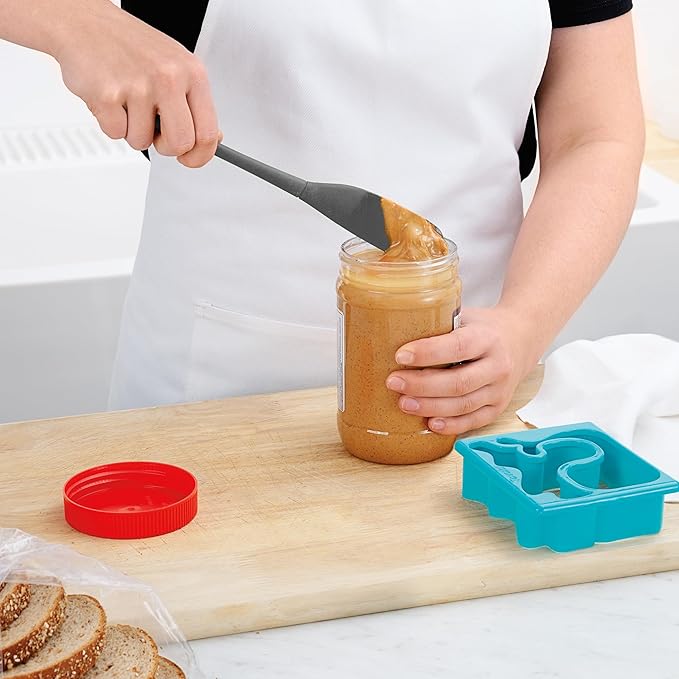 Tovolo Silicone Kitchen Utensils Set for Cooking and Baking, Flex Core Spatula Spoonula Jar Scraper and Scoop Spread, Nonstick Safe BPA Free Dishwasher Safe Silicone Cooking Utensils Set, Charcoal