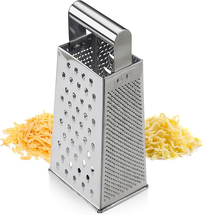 Prepworks by Progressive Deluxe Stainless Steel Box Grater,Silver, Medium