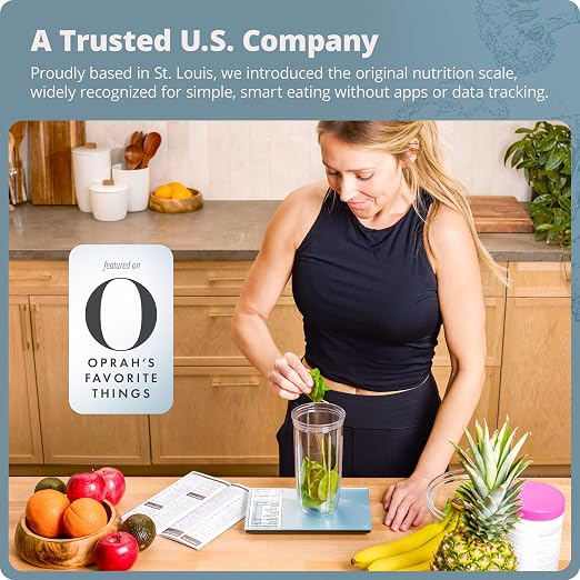 Greater Goods Digital Nutrition Scale ā Accurate Macro and Calorie Tracking for Meal Prep, Weight Loss, and Healthy Eating | 2,000 Built-in Foods, Intuitive Nutrition Label Display, 11lb Cap, Blue
