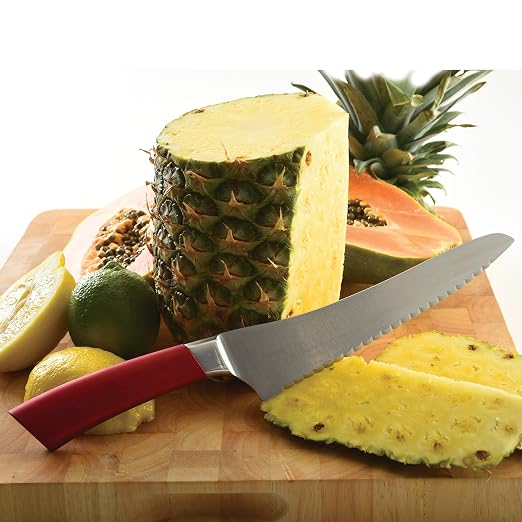 Norpro UNI Knife All Purpose Kitchen 8 in Serrated Stainless Steel Blade for Tomatoes Bread Meat