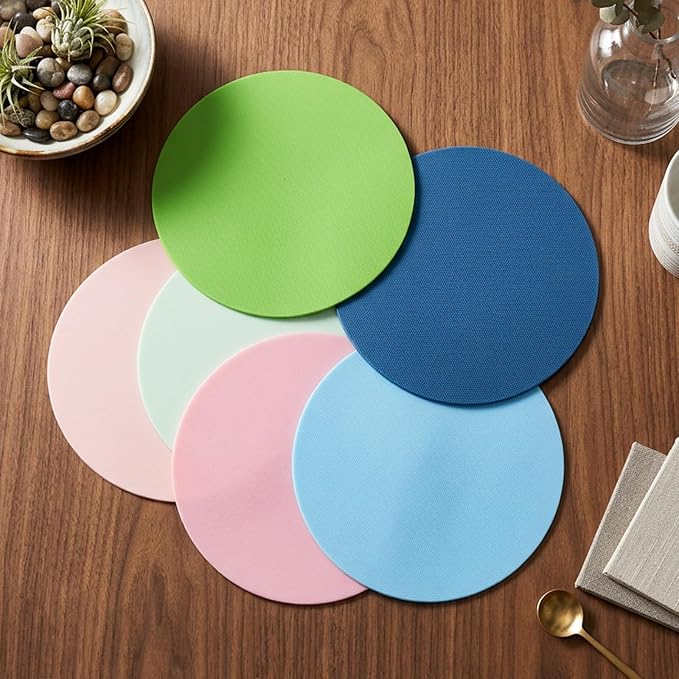 6Pcs Jar Opener Gripper Pad, Rubber Jars Opener, Can Openers For Opening Jars Gripper To Open Jaring, Non Slip Jar Bottle Lid Openers Kitchen Coasters Tool