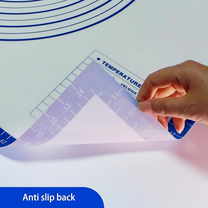 Pastry Dough Mat Silicone Baking Mats for Rolling Out Dough,Kneading Sheet,Silicone Sheet for Kitchen Counter blue, 24 * 32in