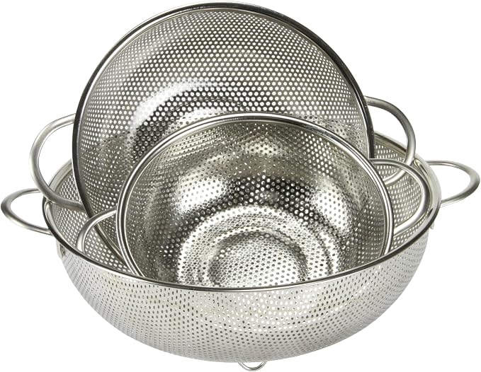 Chef Craft Select Microperforated Colander, 5 Quart, Stainless Steel (Pack of 4)