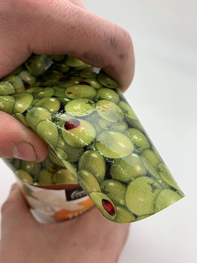 Andreas Silicone Jar Opener, Olives – 6.25" Non-Slip Lid Gripper & Garlic Peeler, Dishwasher Safe, Multi-Use, Durable Silicone & Fabric, Made in the USA, JO-155