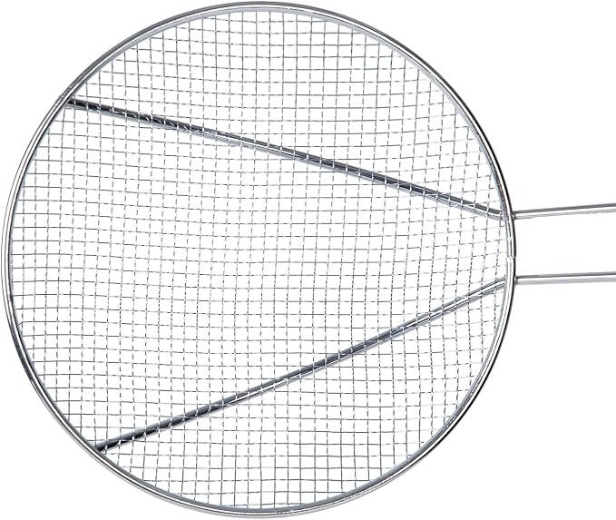 Creole Feast SKM3602 36-Inch Stainless Steel Skimmer with 8" Bowl, Wire Strainer and Mesh Scoop, Crawfish Long Ladle Accessories for Large Batch Outdoor Cooking