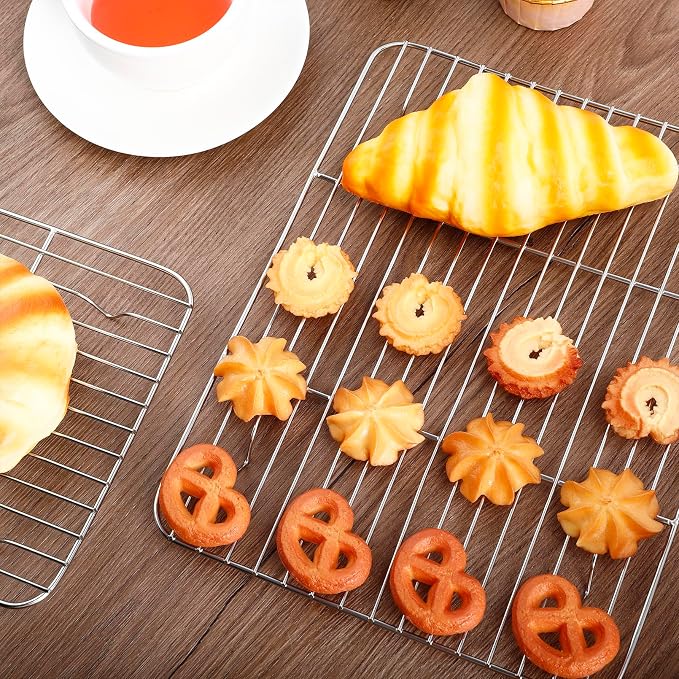 Set of 4 Baking Cooling Rack, Stainless Steel Baking Racks