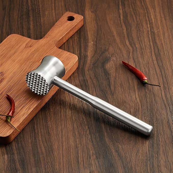 Kitchen Mallet,Meat Pounders,Meat mallet 304SS-Dual-Sided Meat Pounder Hammer for Tenderizing and Flattening Meat - Kitchen Essentials Meat Beater Tool with Comfort Grip Handle