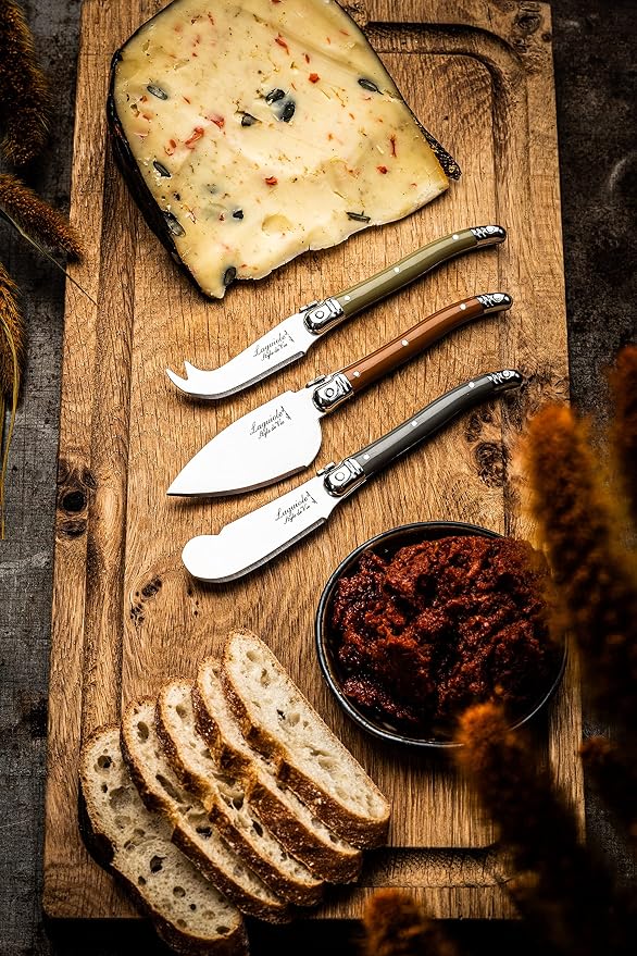 Laguiole Style de Vie Cheese knives Premium Line, set of 3, treasure