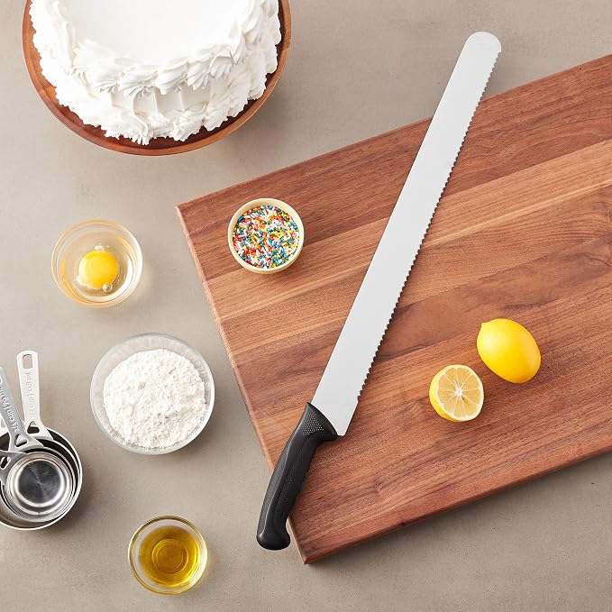 Mercer Culinary M23114 Millennia Black Handle, 18-Inch Wavy Edge, Cake Slicer