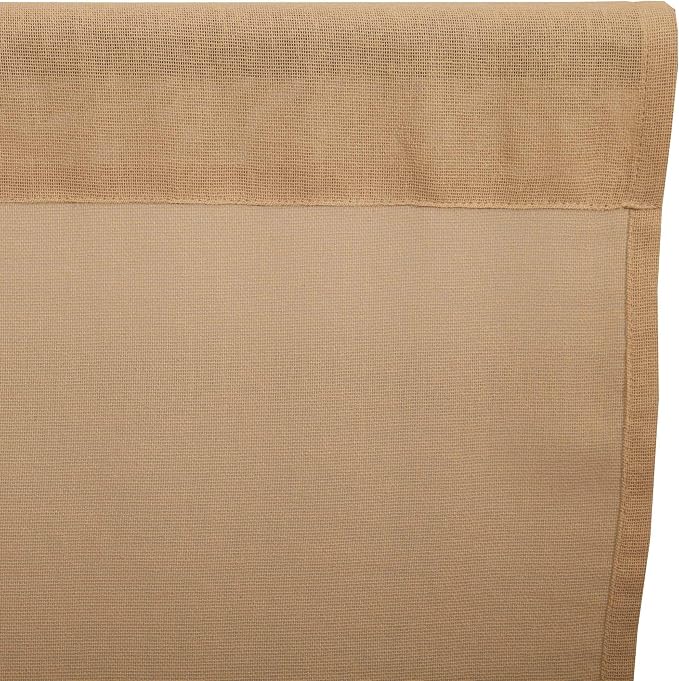 VHC Brands Tobacco Cloth Fringed Farmhouse Decor Kitchen Swag Prairie Panels Door Window Tier Set Curtains for Kitchen Bedroom Bathroom Living Room Dining (Khaki, Classic Swag Set)
