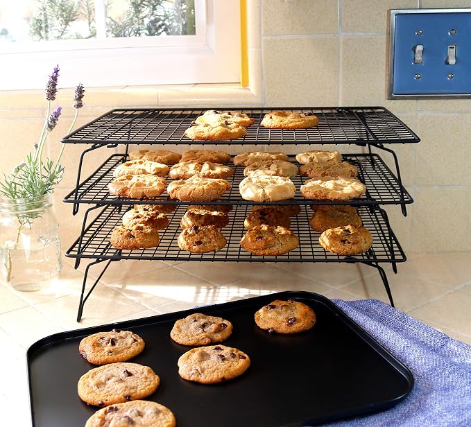 Sunflair Professional Grade 3 Tier Cross Grid Cooling Rack (set of 3)