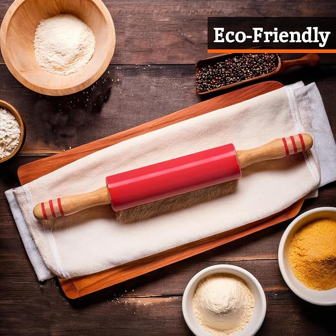 ZING! Premier Housewares Silicone Rolling Pin - Red
