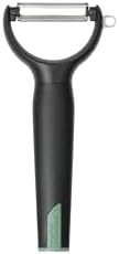 Richardson Sheffield Y Peeler, Coarse Serrated Blade, Vegetable Peeler, Potato Peeler with Potato Eye Remover, Stainless Steel Peeler, Dishwasher Safe - Black