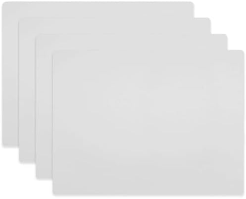 Professional Cutting Board Mats 24 x 18 Inch - 4 Pack, Extra Large White Color, Flexible Plastic made from Heavy Duty HDPE (1/16" Thick)