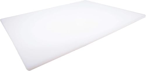 Thirteen Chefs Extra Large 24 x 18 Plastic Cutting Board - 1/2" Thick White HDPE for Restaurants and Professional Kitchens