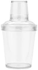 G.E.T. SH-176-1-CL-EC Heavy-Duty Shatterproof 3- Piece Plastic Cocktail / Martini Shaker, 20 Ounce, Clear (set of 4)