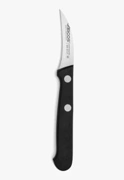 Arcos Curved Paring Knife 2 Inch Stainless Steel. Kitchen Knife for Peeling Fruits and Vegetables. Ergonomic Polyoxymethylene Handle and 60 mm Blade. Series Universal. Color Black.