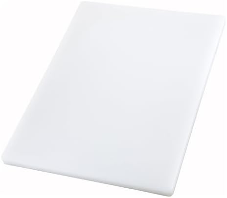 Winco 15" x 20" White Heavy-Duty Plastic Cutting Board