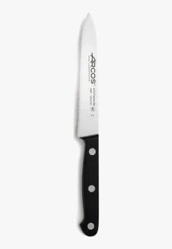 Arcos Paring Knife 5 Inch Stainless Steel. Serrated Tomato Knife for Cutting and Chopping. Ergonomic Polyoxymethylene Handle and 130mm Blade. Series Universal. Color Black