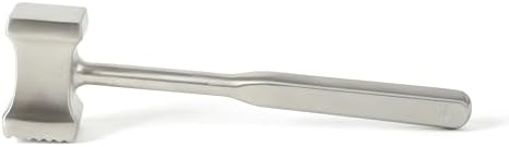 Calphalon Stainless Steel Meat Tenderizer, Dual-Sided Meat Mallet with Ergonomic Handle for Tenderizing and Flattening Beef, Chicken, Pork & Poultry