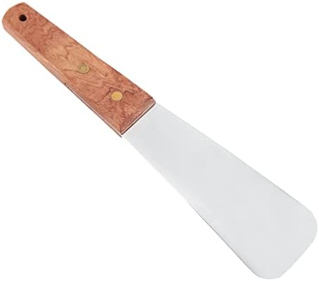 Stainless Steel Ice Cream Scoop with Ergonomic Wooden Handle for Hard Ice Cream Dessert and Butter Cutting