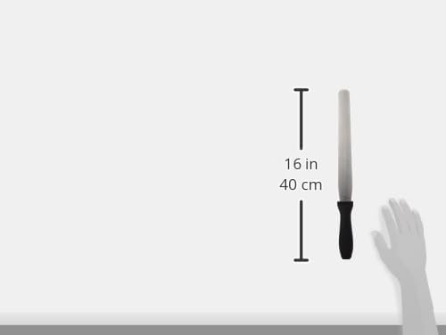 Fat Daddio's Stainless Steel Straight Spatula, 10 Inch, Black, Silver