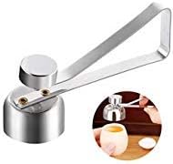 Egg topper cutter, stainless steel egg opener for raw, soft or hard boiled eggshell