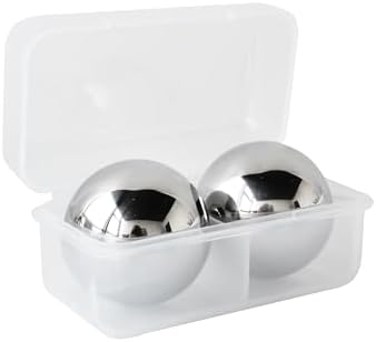 Outset Stainless Steel Ice Cube Spheres, Set of 2 1.57" Sphere Chillers