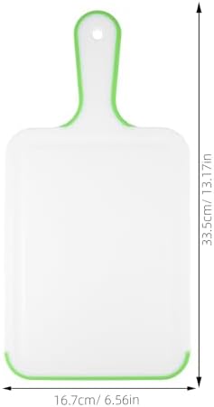 Cutting Board Plastic Chopping Board with Easy Grip Handle for Meat Veggies Fruits Kitchen White