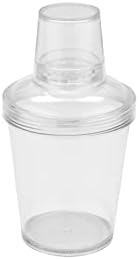 G.E.T. SH-176-1-CL-EC Heavy-Duty Shatterproof 3- Piece Plastic Cocktail / Martini Shaker, 20 Ounce, Clear (set of 4)