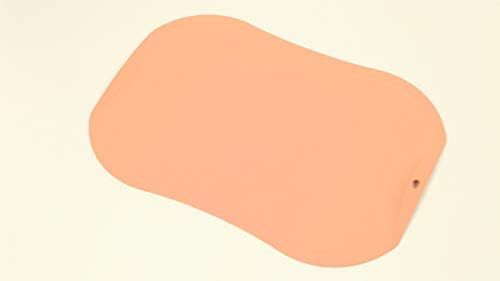 doblé Non-Scratch Flexible Cutting Board for Chopping, Scratch Free Juice Grooves with Easy Grip Handle, Non-Slip Dishwasher Safe for Kitchen (Small (11.2" x 7.79"), Peach)