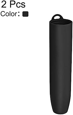 uxcell Silicone Garlic Peeler Tube, 2Pcs Garlic Roller Peeling Tube Garlic Cloves Skin Remover for Useful Kitchen Tools, Black