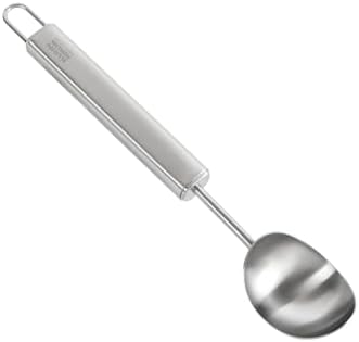Kuhn Rikon Essential Ice Cream Scoop – Stainless Steel Curl Spoon with Long Handle for Effortless Scooping