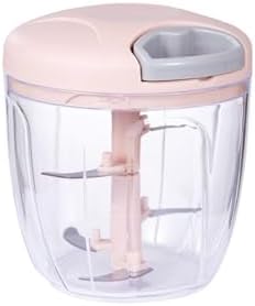 Onion Chopper, Vegetable, Garlic Kitchen Cutter with Container, Pull String Hand Manual Food Processor Mincer Shredder for Cutting Onions Chili Ginger Seasoning Food Chopper