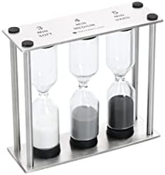 MasterClass Hourglass Triple Sand Timer, Soft Medium Hard-Boiled Eggs, Stainless Steel, 3,4,5 Minutes