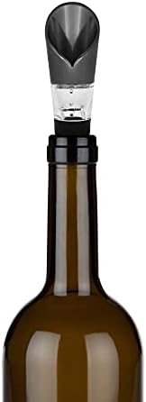 Viski Gunmetal Aerating Pour Spout - Wine Aerator Pourer Spout - Drip Free Pour Red Wine Aerators - Stainless Steel Set of 1
