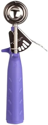TrueCraftware- 3/4 oz Portion Scoop #40 Stainless Steel with Triangle Orchid Handle- Ice Cream Scoop Cookie Scoop for Cookie Dough Batter
