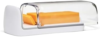 Chef'n 2-in-1 Cheese Slicer and Storage Container | Integrated Lid Keeps Cheese Fresh | Ideal Gift for the Cheese Lover