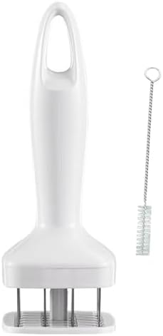 5.5 * 17CM Meat Tenderizer,Steak Tenderizer,Chef Meat Tools,304 Stainless Steel Needle(White,2PCS)