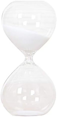 Graces Dawn Super Beautiful Transparent Glass Hourglass Sand Timer 60 Minutes with (White)