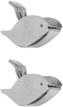 304 Stainless Steel Lemon Juicer Squeezer with Fish Shape Design for Kitchen and Home Use Manual Hand Press Citrus Extractor for Oranges and Limes Easy to Clean and Portable(2pcs)