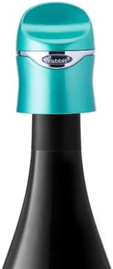 Rabbit Aerate and Preserve Wine Set, Wine/Champagne Sealer and Super Aerator (Green), Standard