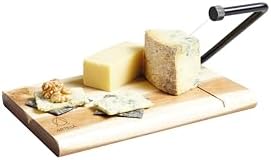 Artesà Acacia Wood Wire Cheese Slicer Board, 27 x 19 cm (10.5 x 7.5 Inch), Brown/Black