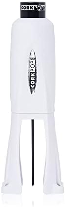 Cork Pops Legacy Wine Opener Built-in 4-Blade Foil Cutter Safe Cork Removal, Effortless Push Button Use, Needle Guard for Safety, Low-Pressure Cartridge Opens Up To 60 (White, With 1 Cartridge)