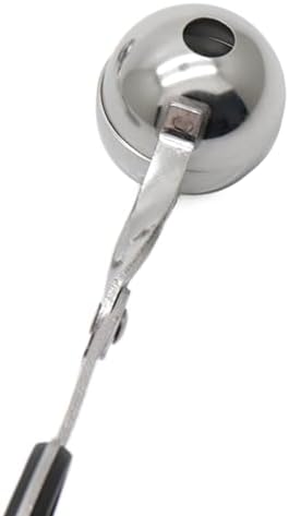 2 Pcs Meatball Maker Tongs None-Stick Meatball Maker Stainless Steel Meat Ballers Scoop Ball Maker Ice Tongs for Meat, Cake Pop, Ice Cream Scoop, Fruit, Cookie Dough, Melon - Black（M Size）