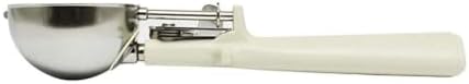 TrueCraftware- 3-1/4 oz Portion Scoop #10 Stainless Steel with Triangle Ivory Handle- Ice Cream Scoop Cookie Scoop for Cookie Dough Batter