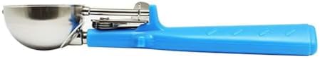 TrueCraftware- 2 oz Portion Scoop #16 Stainless Steel with Triangle Blue Handle- Ice Cream Scoop Cookie Scoop for Cookie Dough Batter