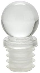 Nakpunar 8.5 oz (250 ml) Spherical Clear Glass Bottle with Round Stopper – Liquor, Oils, Wedding Favors (Pack of 2)