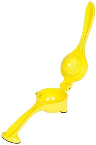 TableCraft V119 Metal Citrus Juicer, Yellow, Handheld Lemon and Lime Squeezer, Dishwasher Safe, Aluminum Alloy, For Perosnal and Professional Use